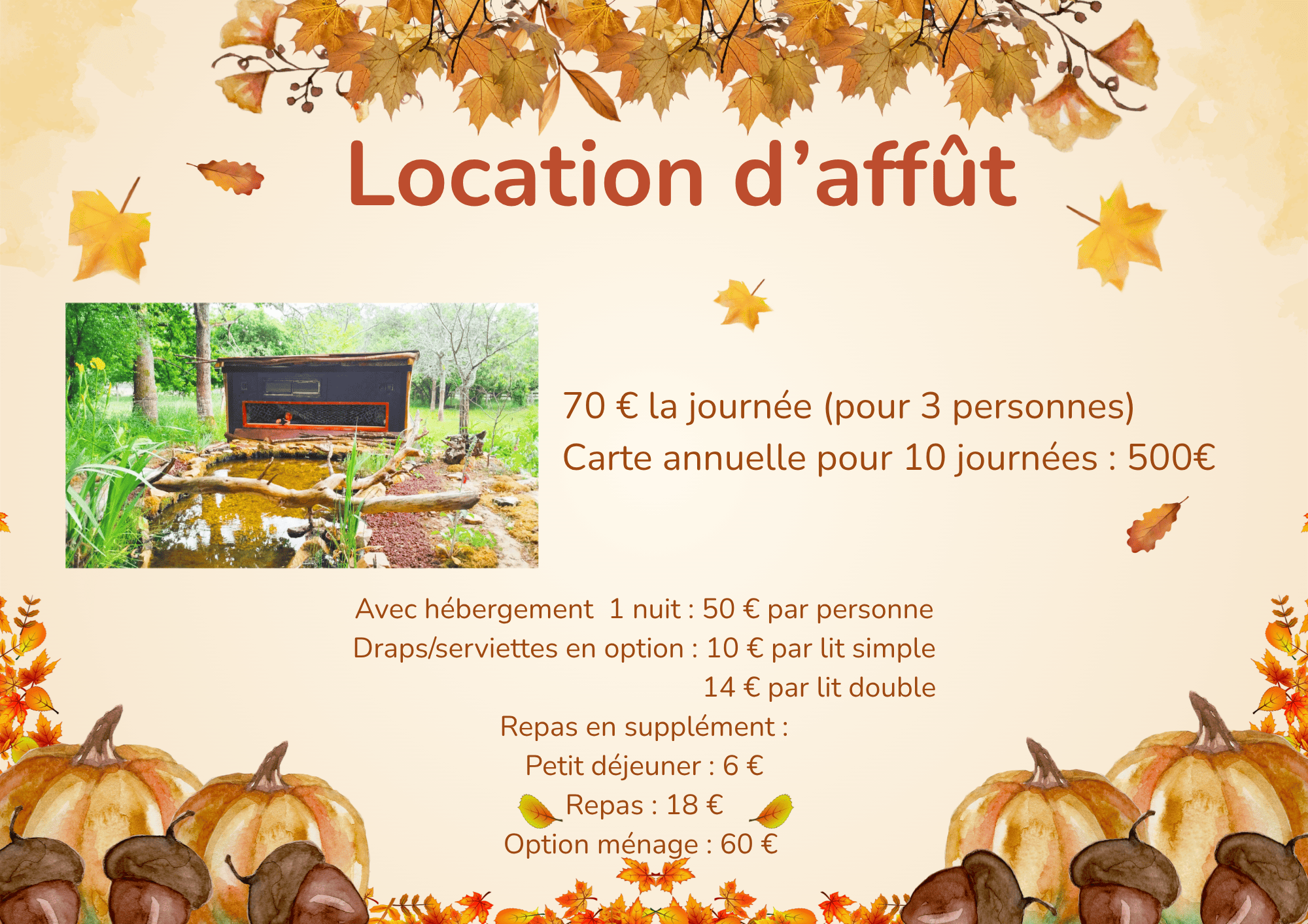 Location affût